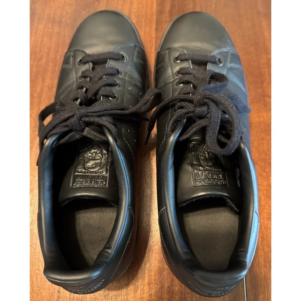 adidas Stan Smith Triple Black FX5499 Men's 10.5 Leather Sneakers Shoes